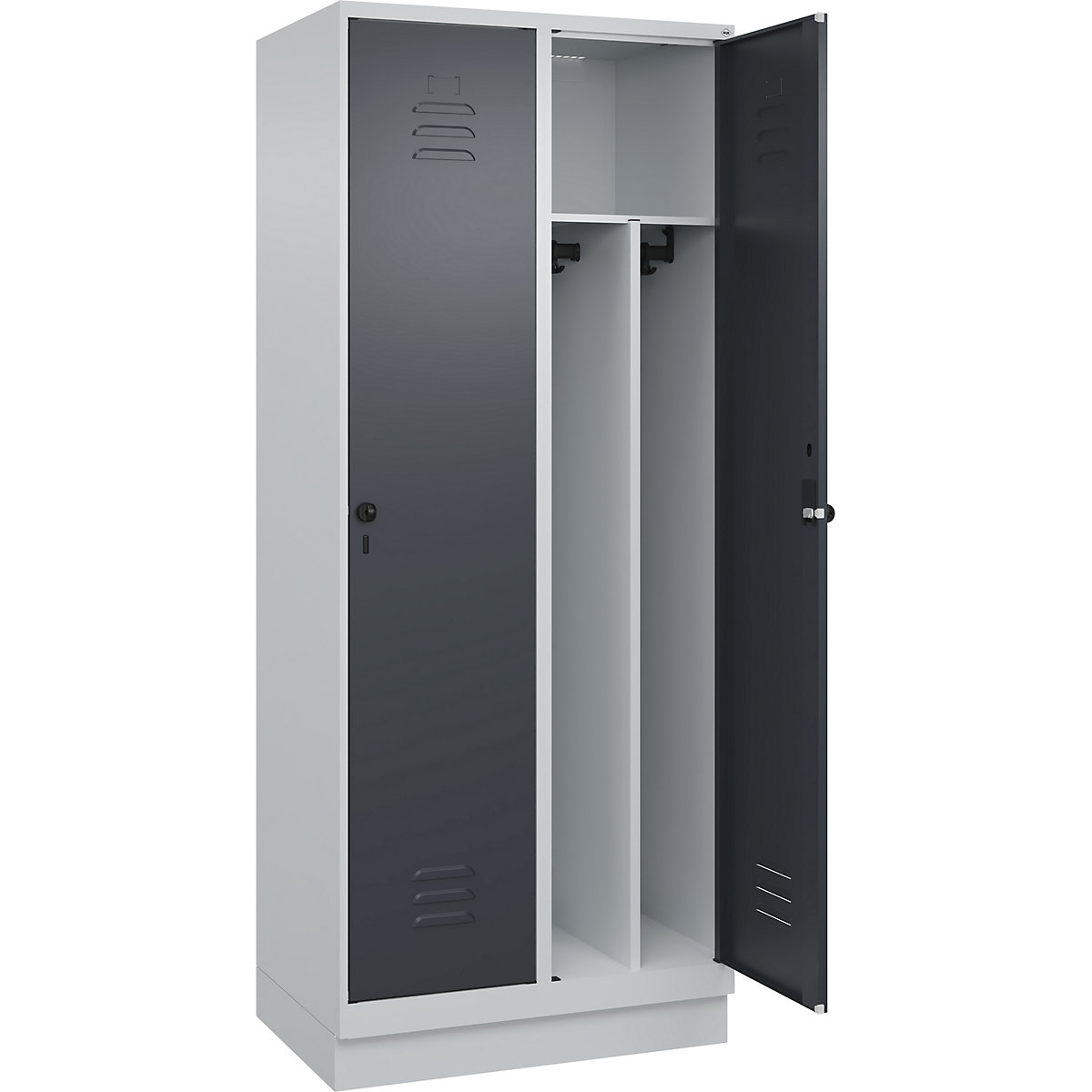 Vestiar pentru haine curate și murdare Classic PLUS, îngust – C+P (Imagine produs 5)-4