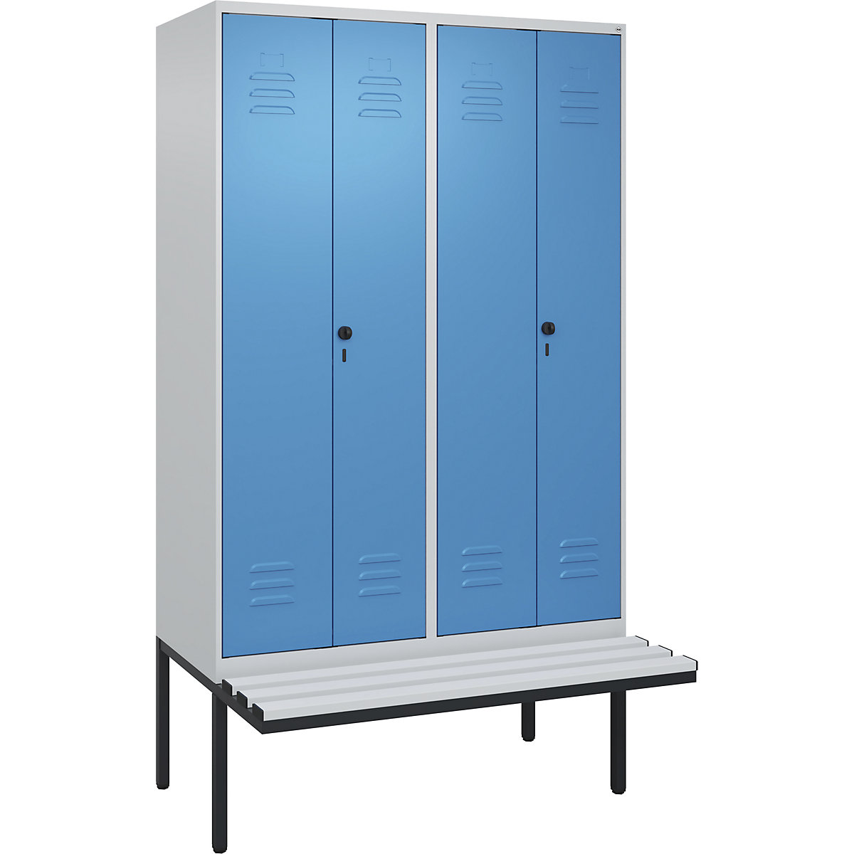 Vestiar pentru haine curate și murdare Classic PLUS cu bancă – C+P (Imagine produs 4)-3