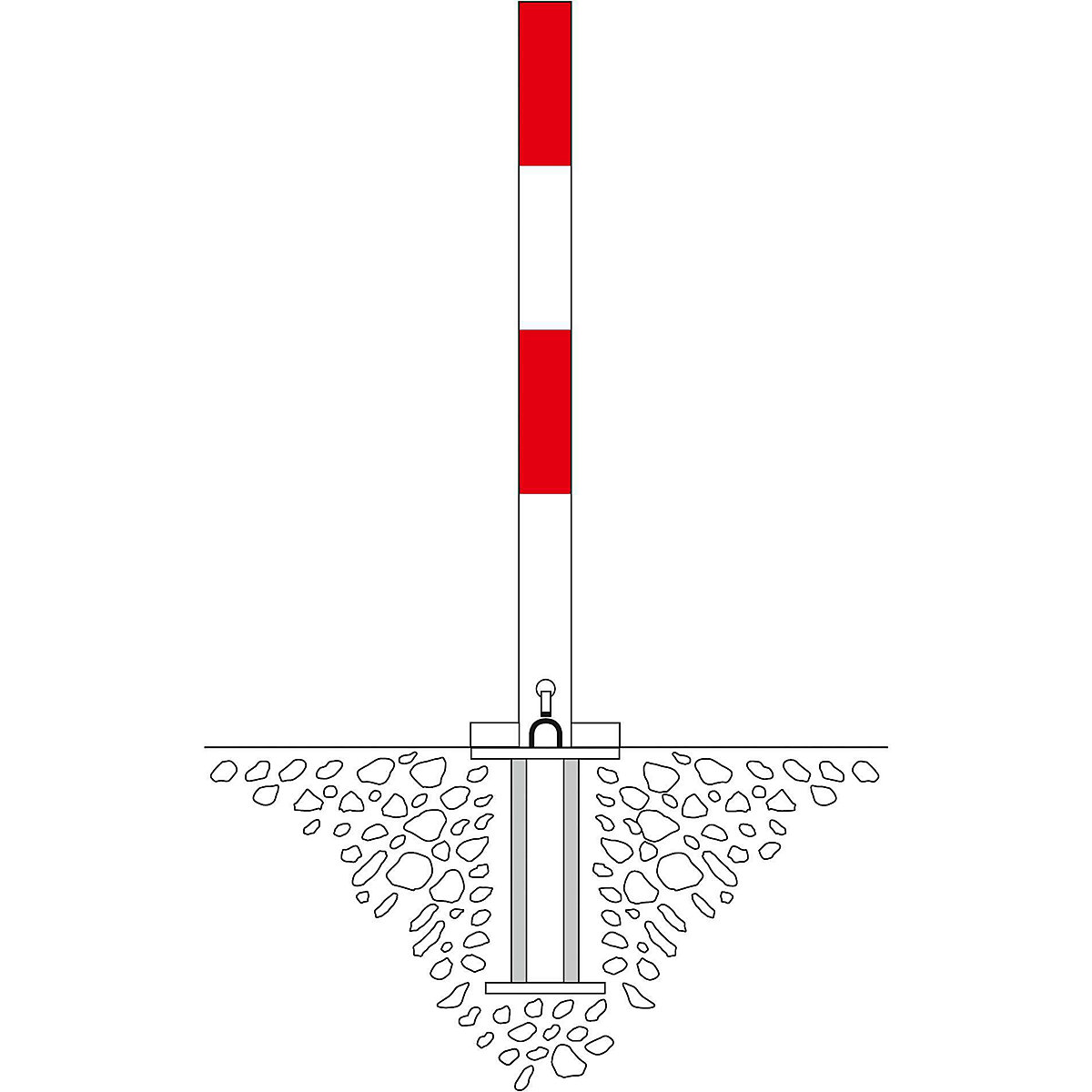 Stâlp de blocare din profil rectangular – Moravia (Imagine produs 7)-6