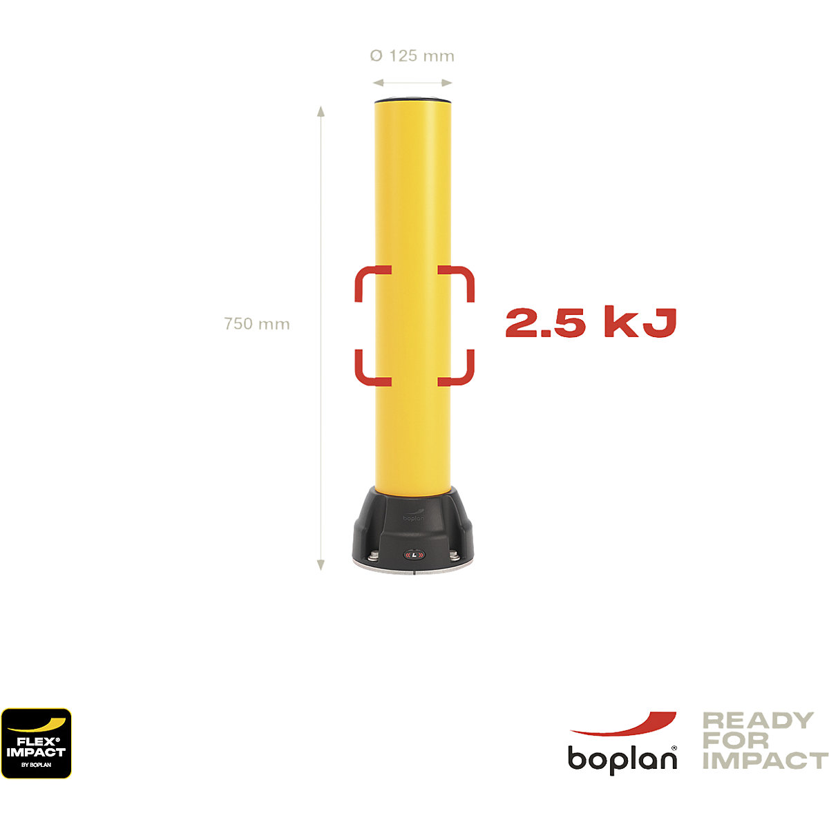 Stâlpișor de protecție la impact 125L – Boplan (Imagine produs 2)-1