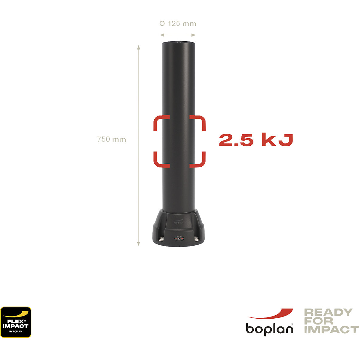 Stâlpișor de protecție la impact 125L – Boplan (Imagine produs 2)-1