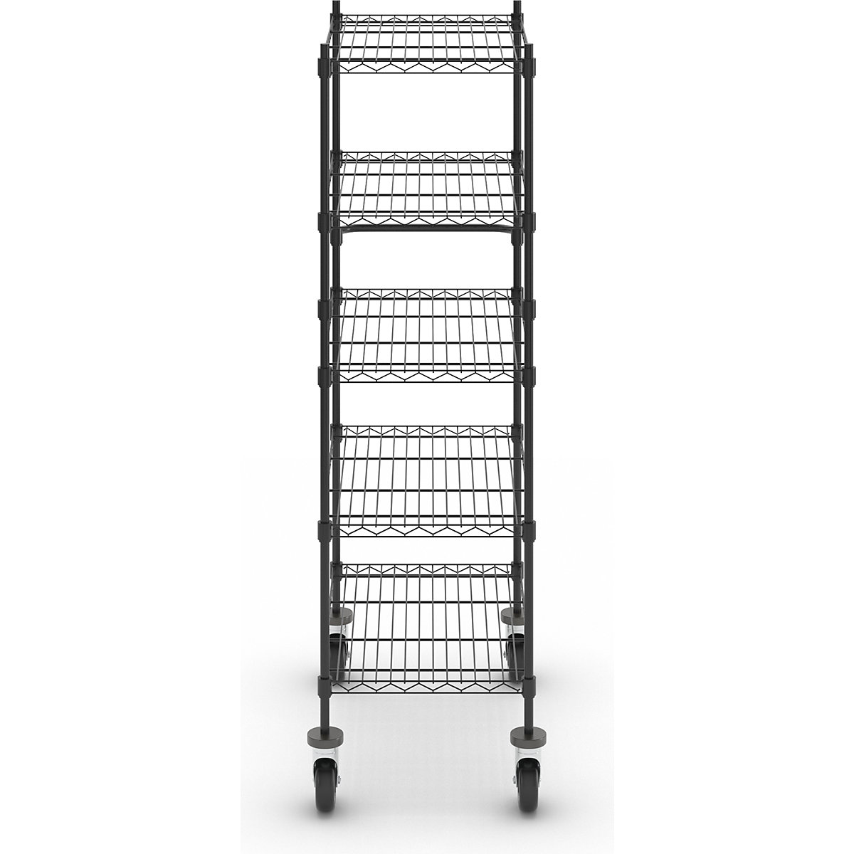 Cărucior cu banc de lucru cu grilaj din sârmă, negru (Imagine produs 3)-2