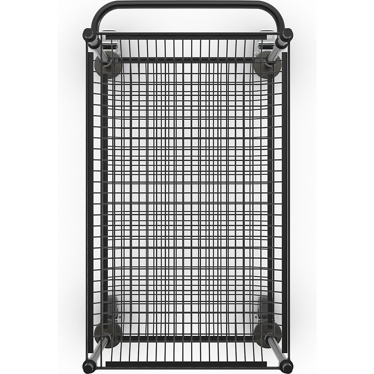 Cărucior cu banc de lucru cu grilaj din sârmă, negru (Imagine produs 8)-7