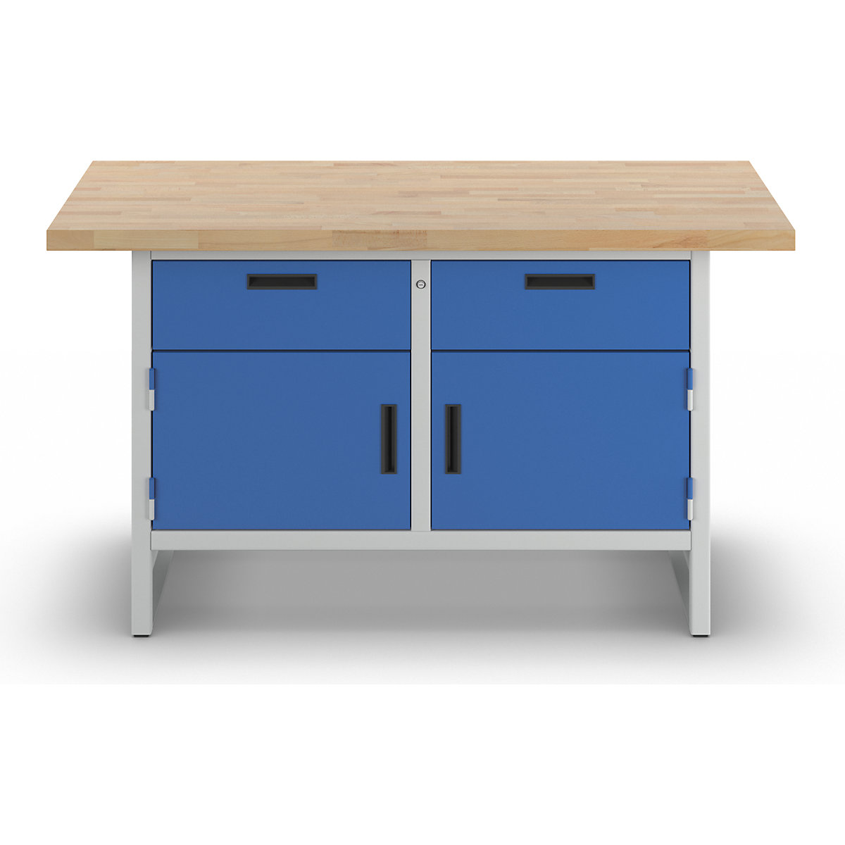 Banc de lucru cu laterale pline – eurokraft basic (Imagine produs 2)-1