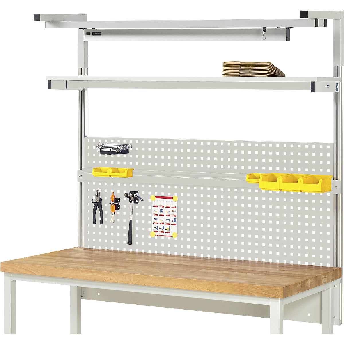 Banc de lucru cu suprastructură de sistem Seria 7000 – eurokraft pro (Imagine produs 5)-4