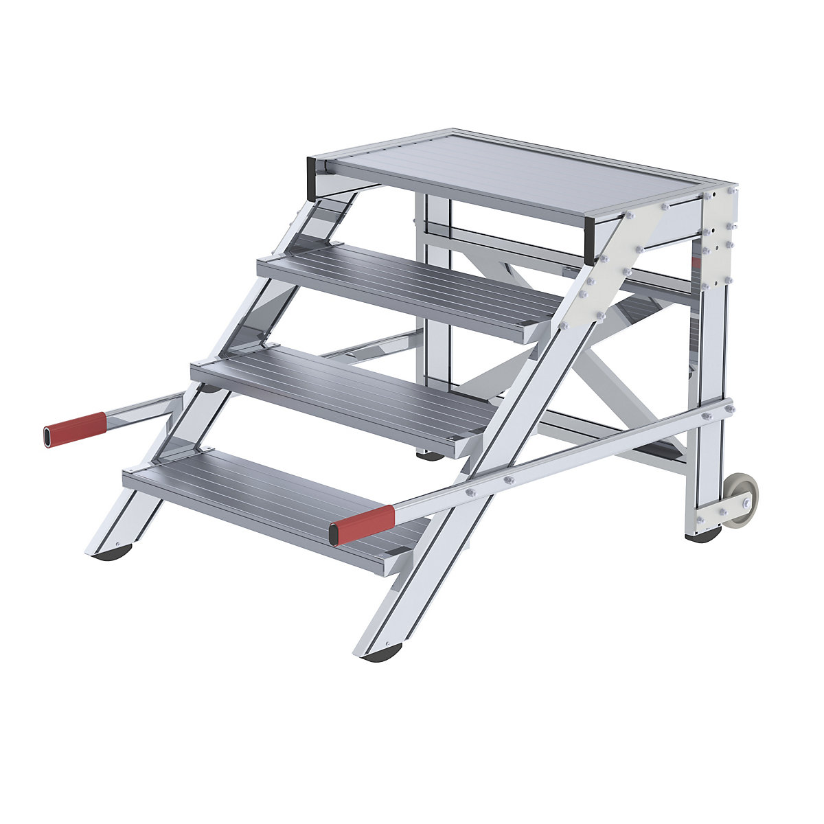 Podest cu trepte – MUNK, lățime trepte 800 mm, capacitate portantă 200 kg, 4 trepte-1