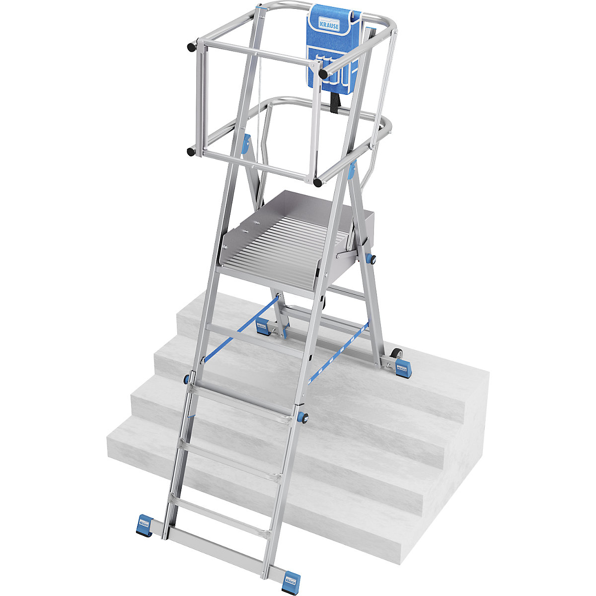 Scară telescopică cu platformă – KRAUSE (Imagine produs 4)-3
