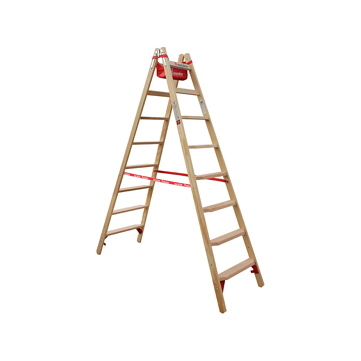 Scară dublă din lemn cu trepte confort – euroline (Imagine produs 5)-4