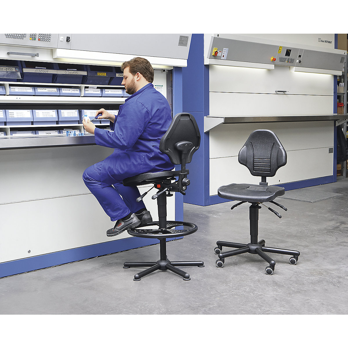 Scaun de lucru rotativ pentru sarcini grele – meychair (Imagine produs 2)-1