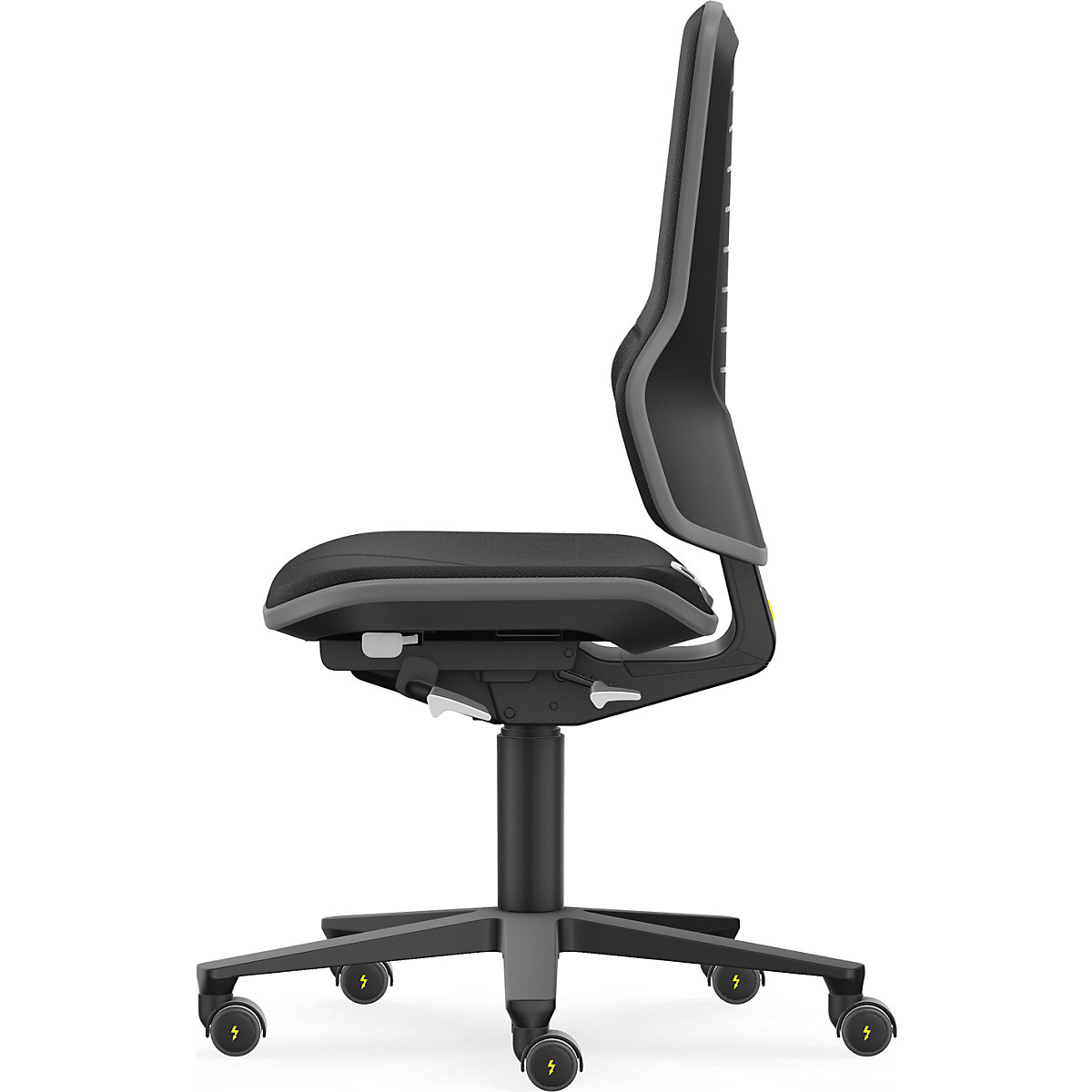 Scaun rotativ de lucru NEON ESD, role – bimos (Imagine produs 4)-3