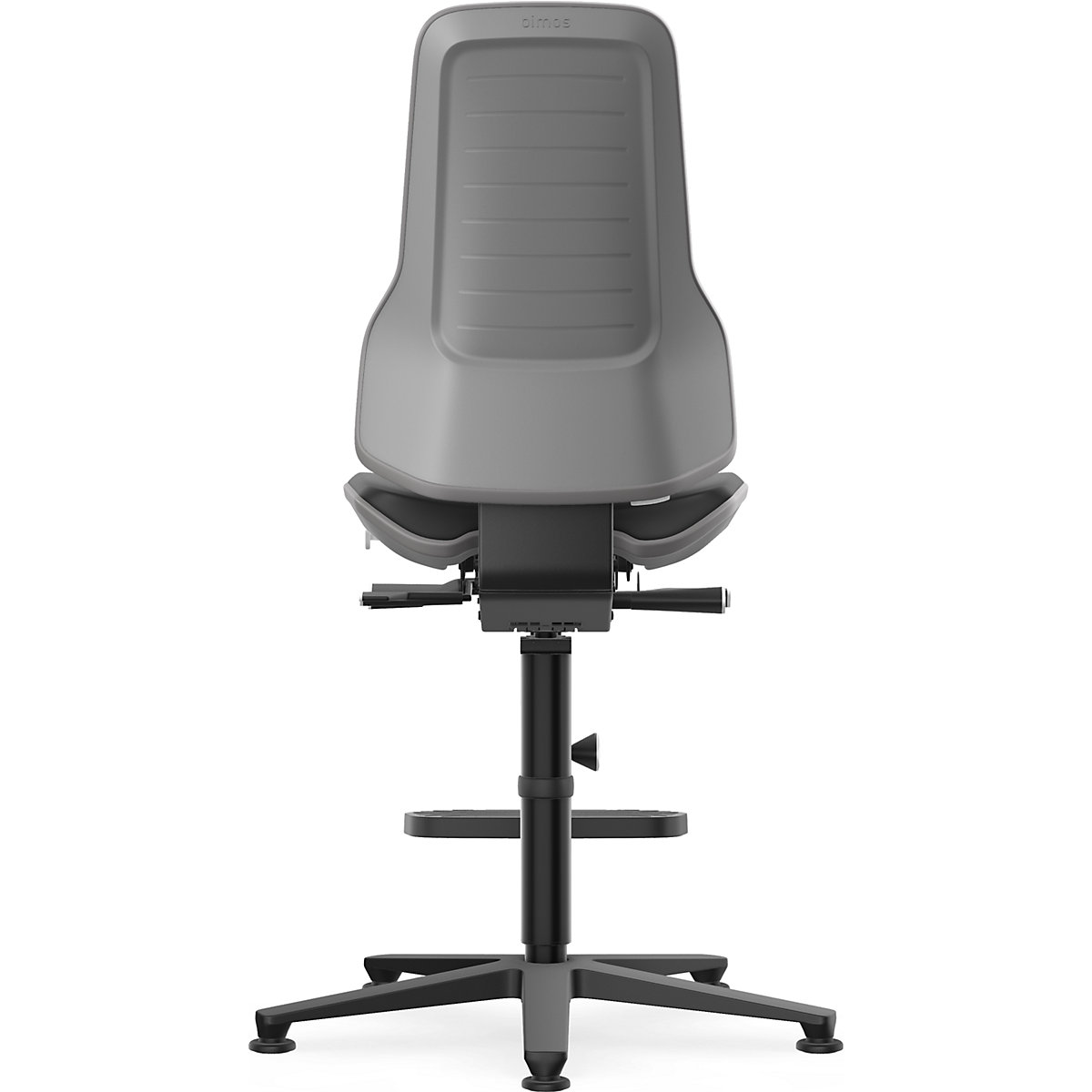 Scaun rotativ de lucru NEON, glisoare, suport la urcare – bimos (Imagine produs 5)-4