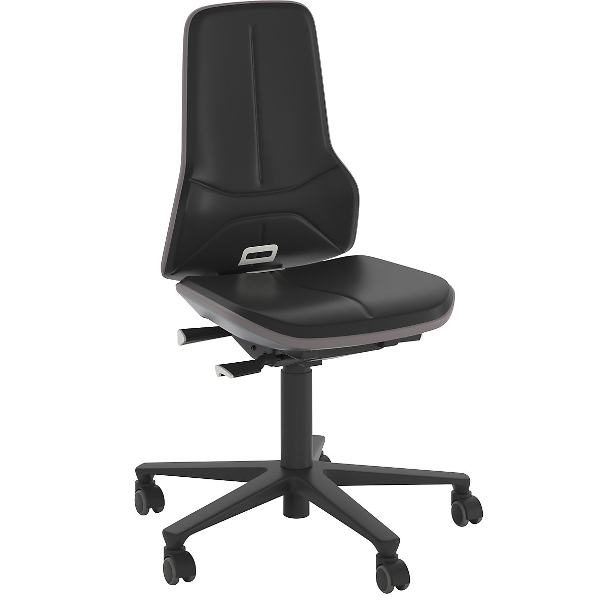 Scaun rotativ de lucru NEON, role – bimos