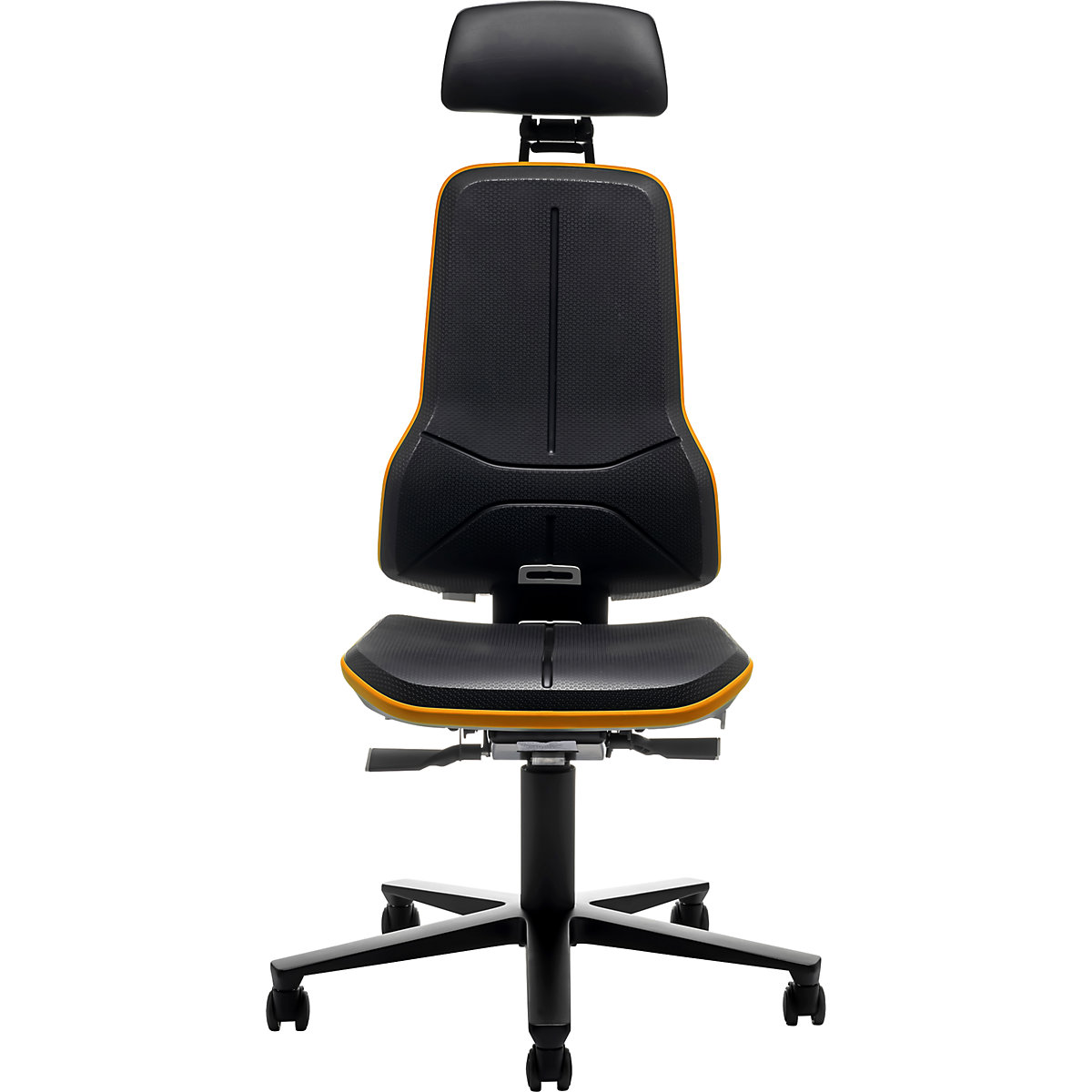 Scaun rotativ de lucru NEON, role, tetieră – bimos (Imagine produs 2)-1