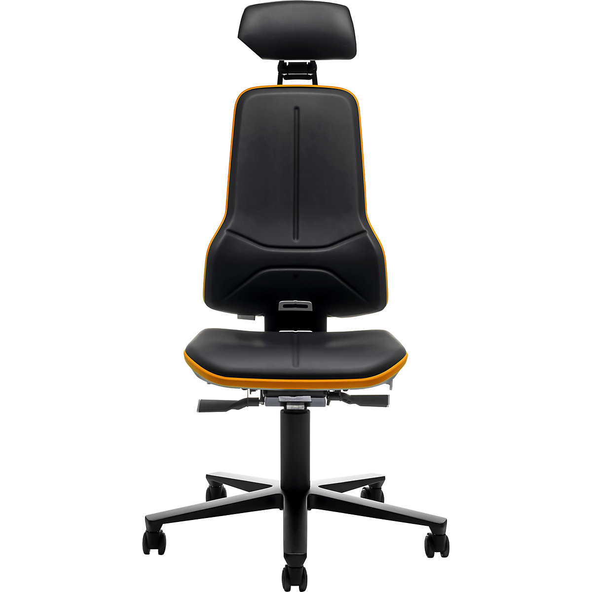 Scaun rotativ de lucru NEON, role, tetieră – bimos (Imagine produs 2)-1