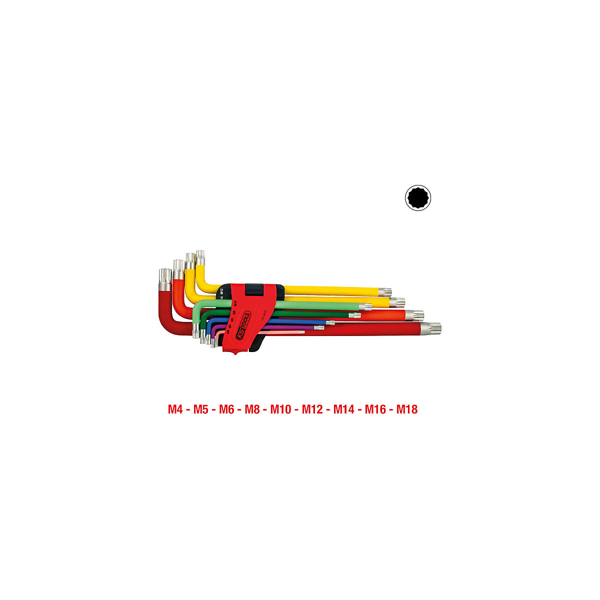 Set de chei cu știft unghiular XL – KS Tools (Imagine produs 2)-1