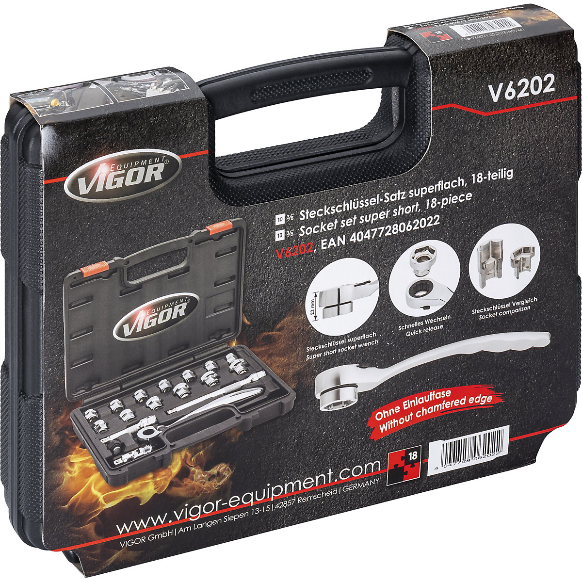 Set de chei tubulare super plate V6 – VIGOR (Imagine produs 2)-1