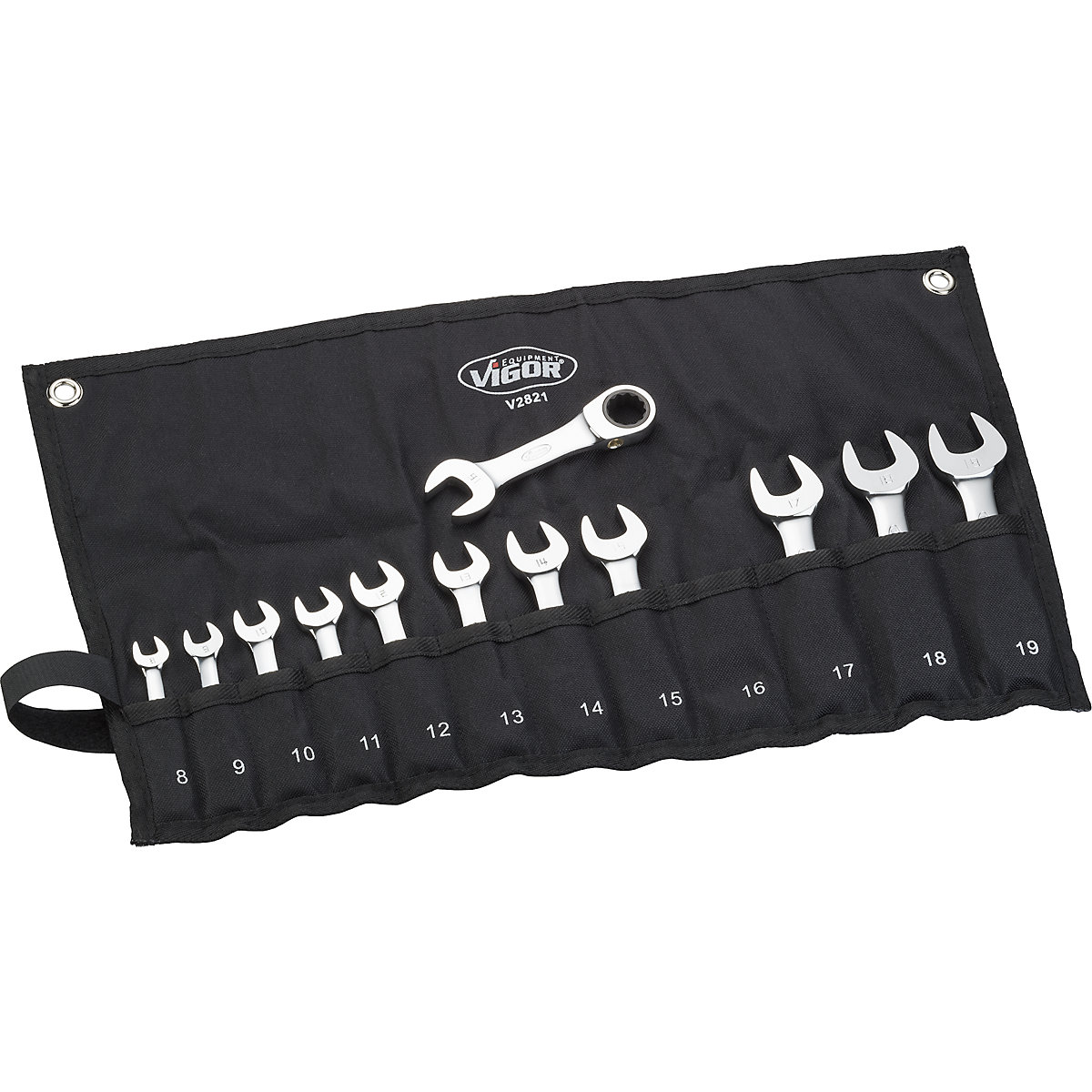 Set de chei fixe inelare cu clichet – VIGOR (Imagine produs 2)-1