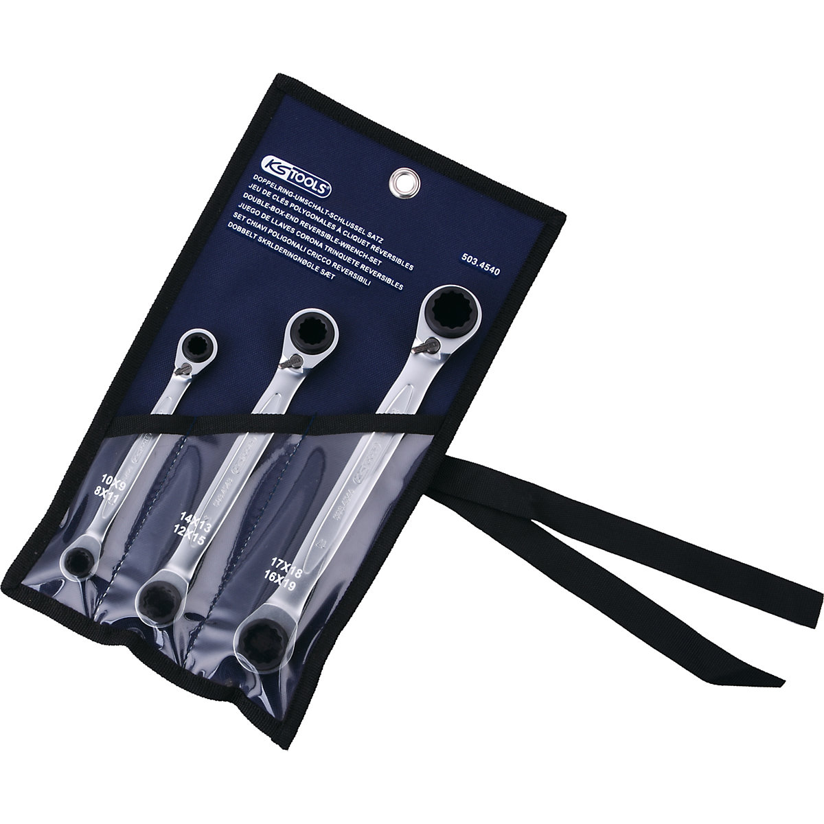 Set de chei inelare duble cu clichet 4 în 1 GEARplus, comutabile – KS Tools (Imagine produs 2)-1