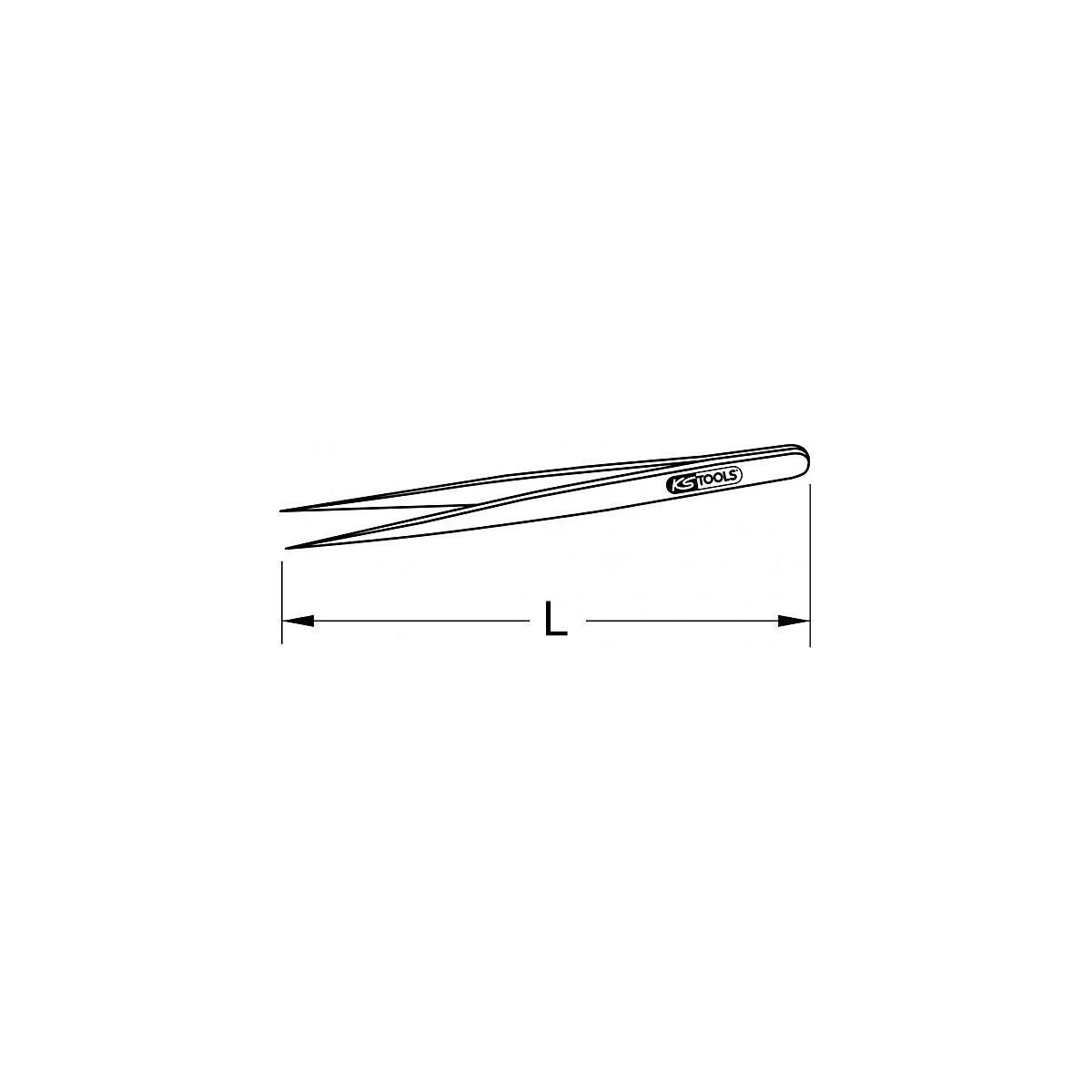Pensetă din inox – KS Tools (Imagine produs 2)-1