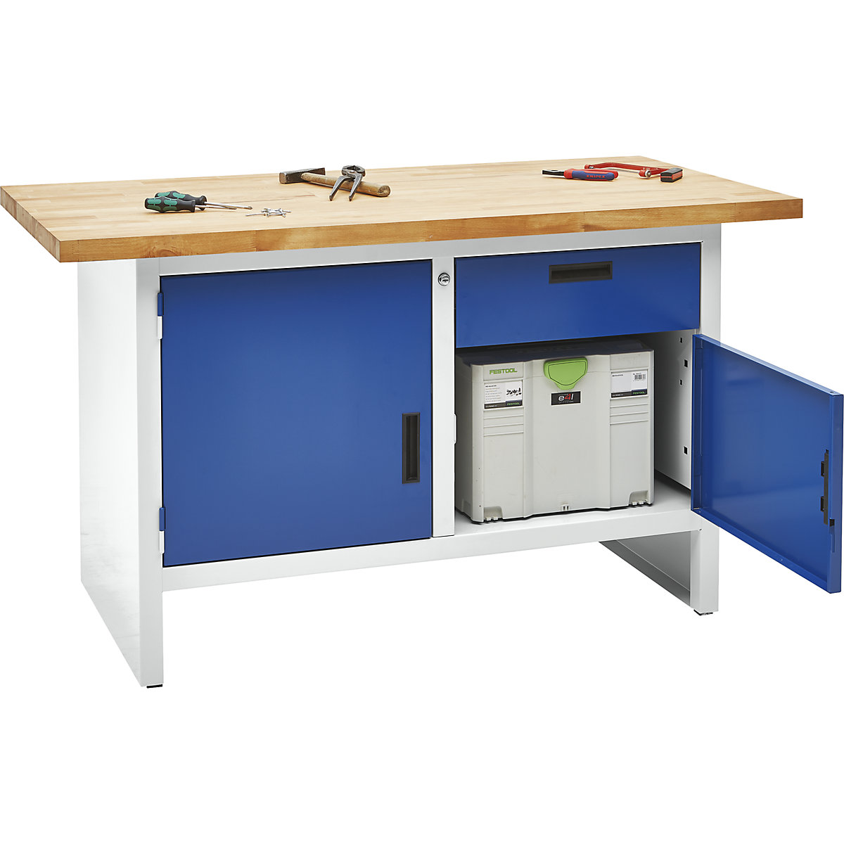 Delovna miza z zaprtimi stranicami – eurokraft basic (Slika izdelka 12)-11