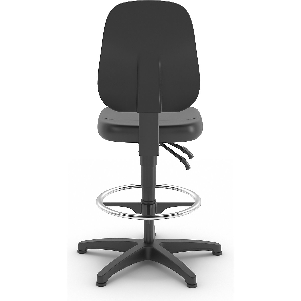 Vrtljiv delovni stol, umetno usnje – eurokraft basic (Slika izdelka 4)-3