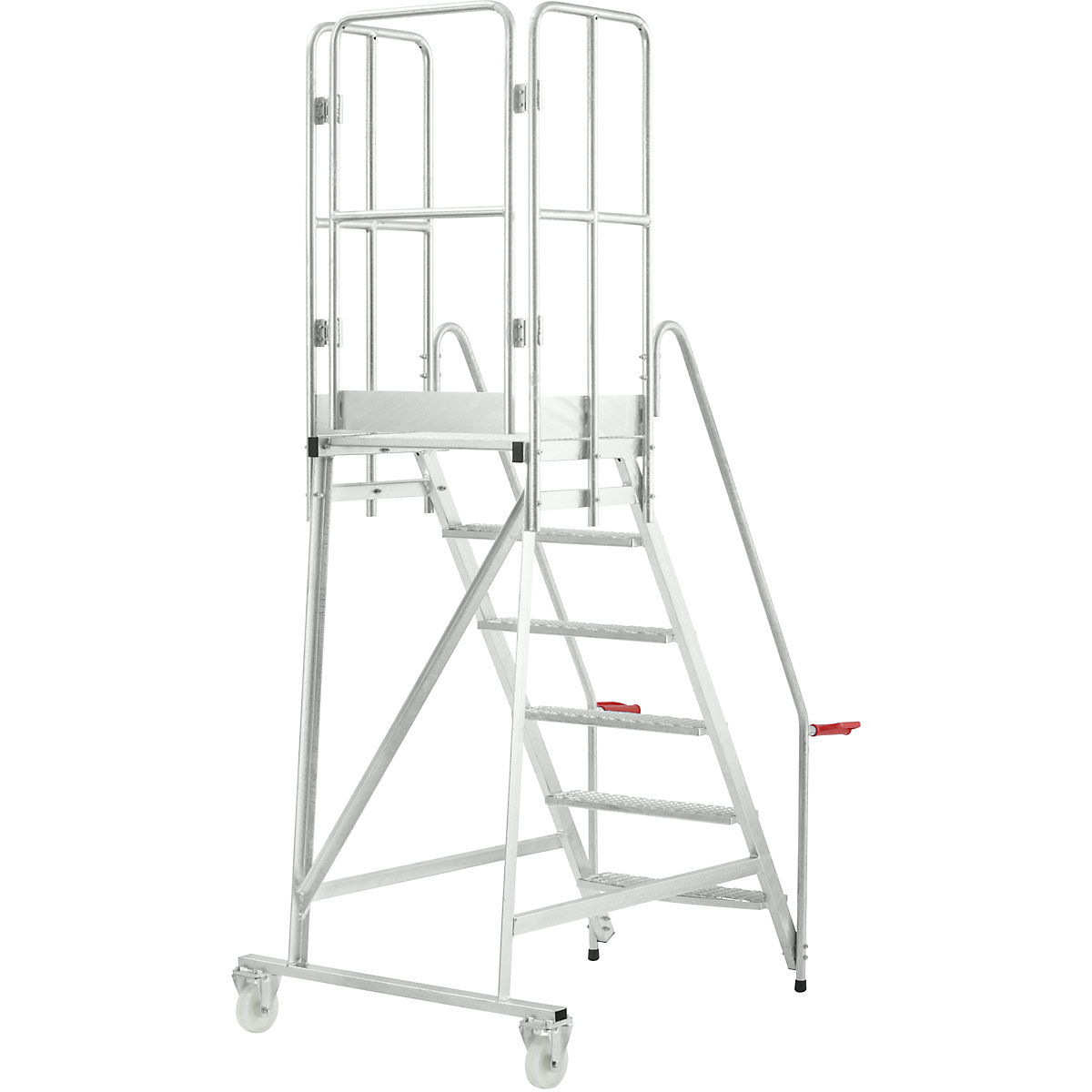 Pomična lestev s podestom – eurokraft pro (Slika izdelka 8)-7