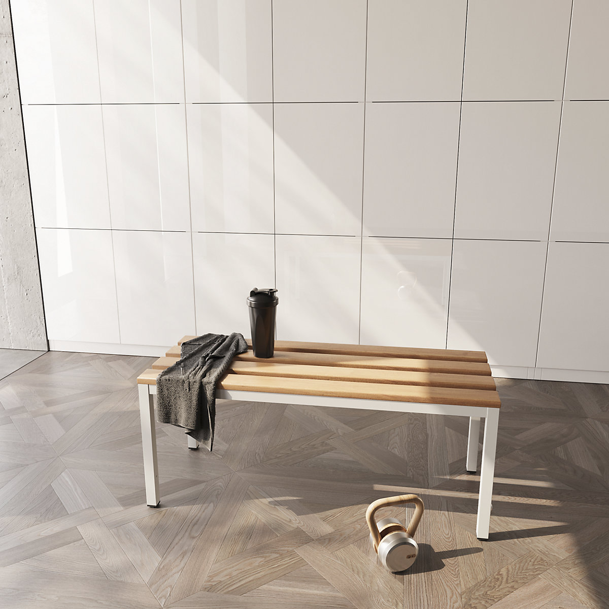 Garderobna klop, enostranska – eurokraft basic (Slika izdelka 7)-6