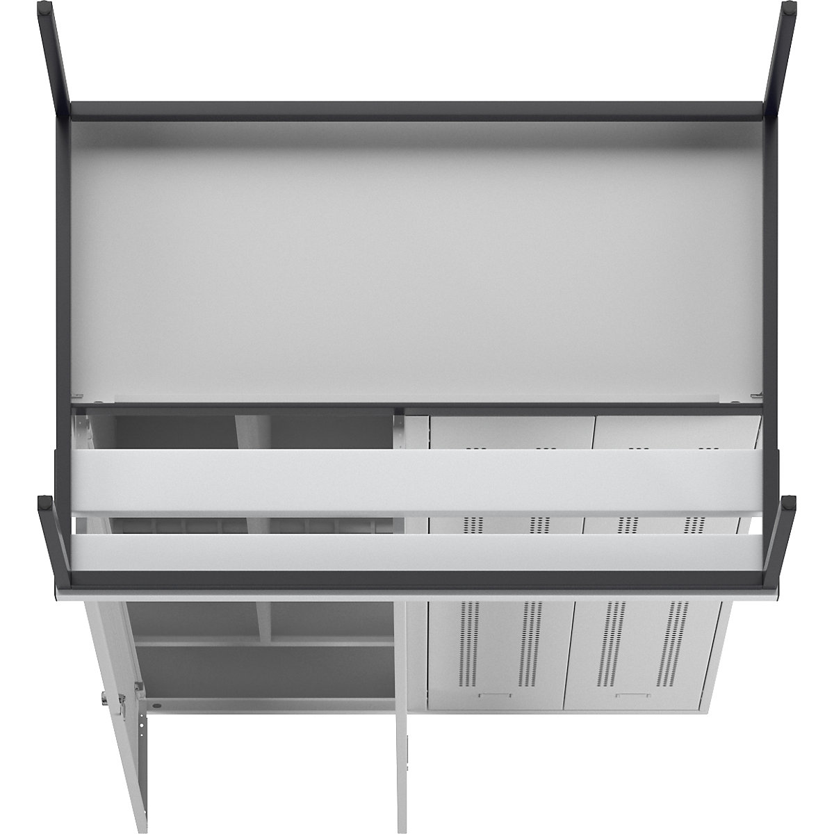 Omara za delovna in zasebna oblačila Berlin 1 s klopjo – Wolf (Slika izdelka 7)-6