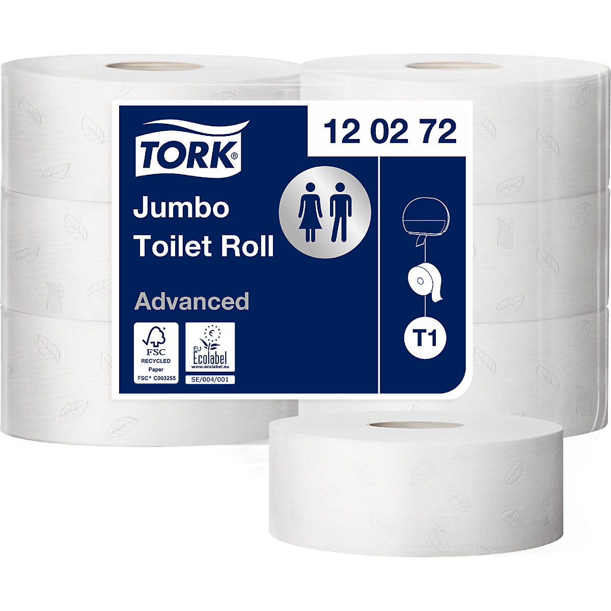 Carta Igienica Industriale Dynamic Mini 135mt, 2 Veli, Bianco, Confezione Da 12 Rotoli, Diametro 180 Mm
