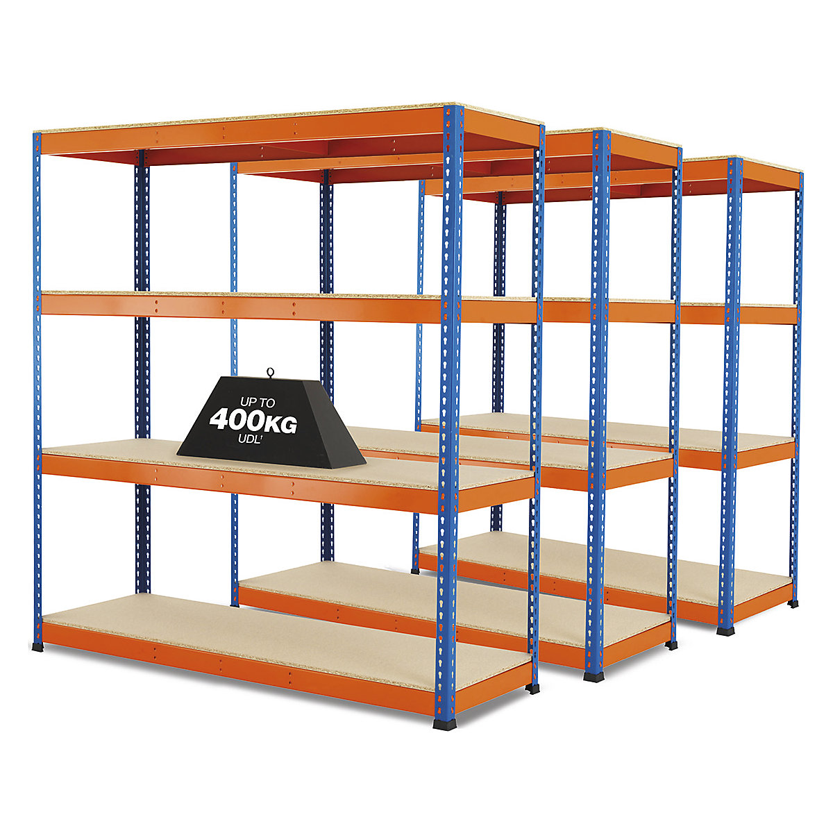 BiG400 Heavy-Duty 3x Bay Shelving Kit