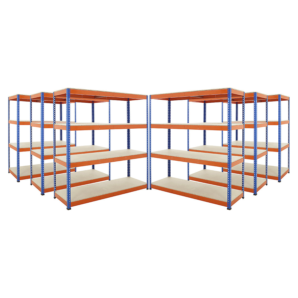 BiG400 Heavy-Duty 6x Bay Shelving Kit