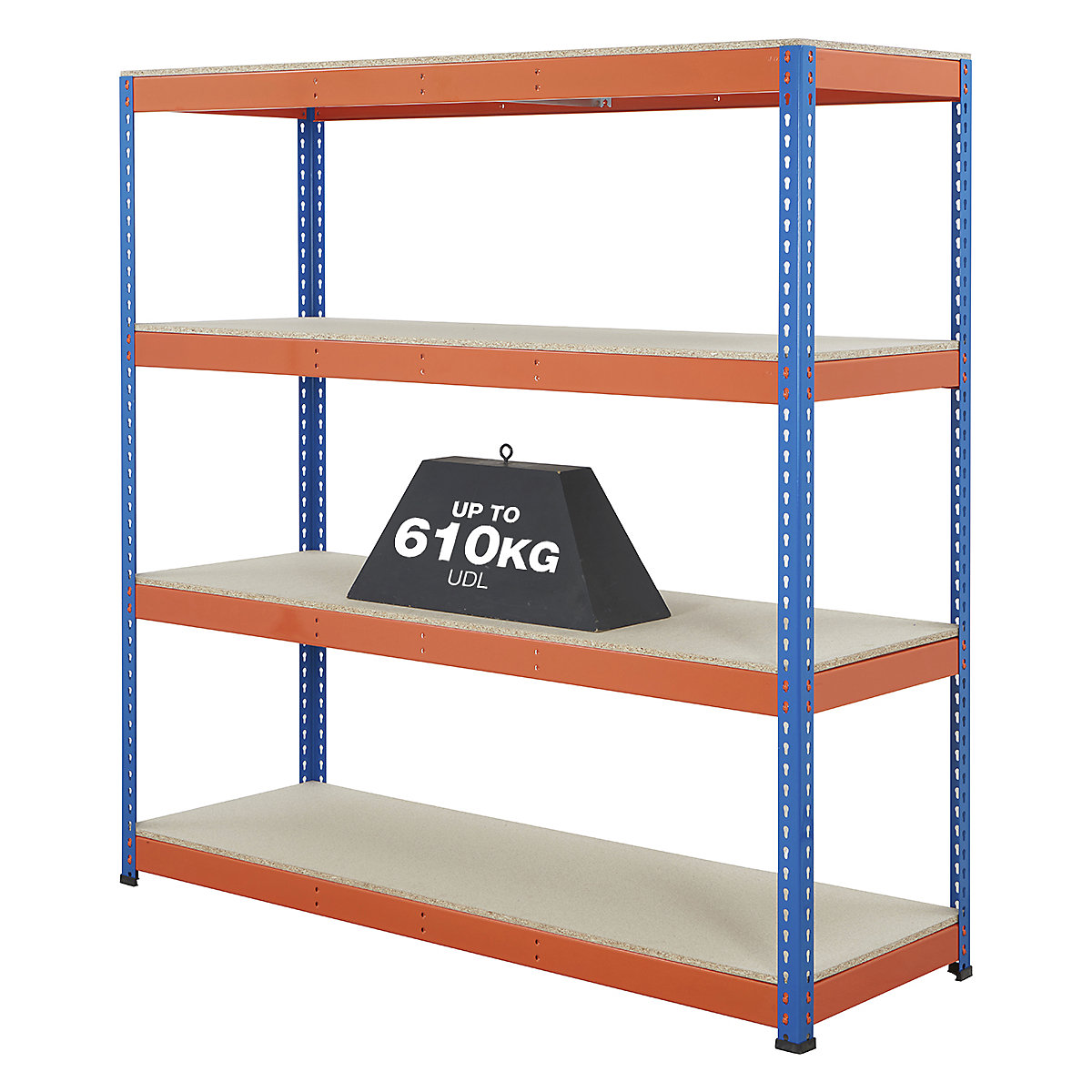 BiG800 Blue & Orange 1830mm High Racking with Chipboard Shelves
