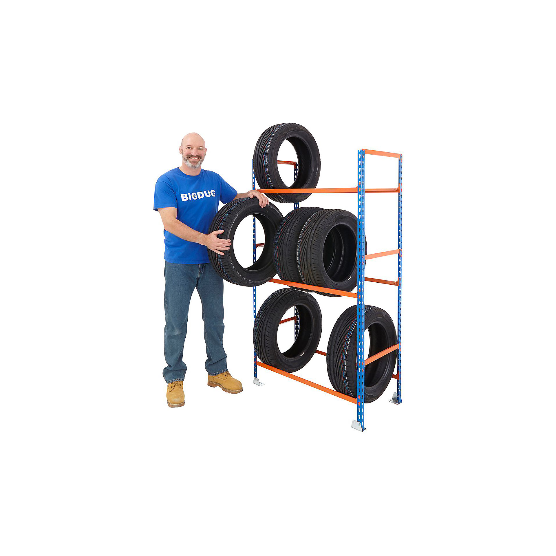 Large Tyre Rack Tyre Racking | Tyre Storage | Wall-mounted Tyre Rack | BiGDUG | BiGDUG