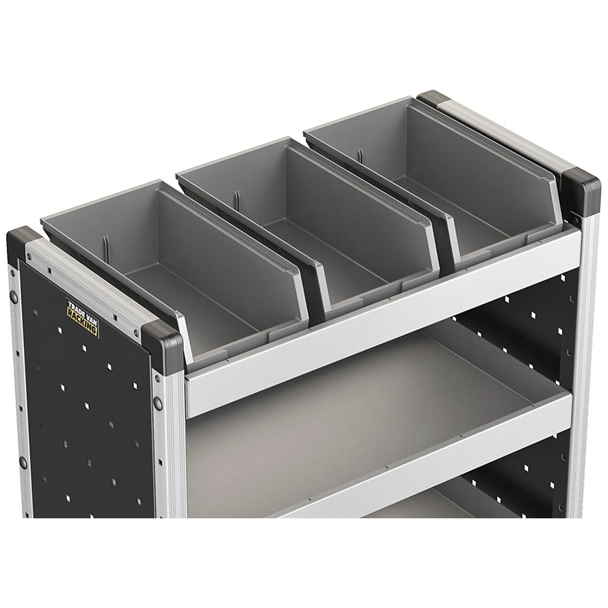 Van Guard Van Racking Plastic Bins & Rubber Matting