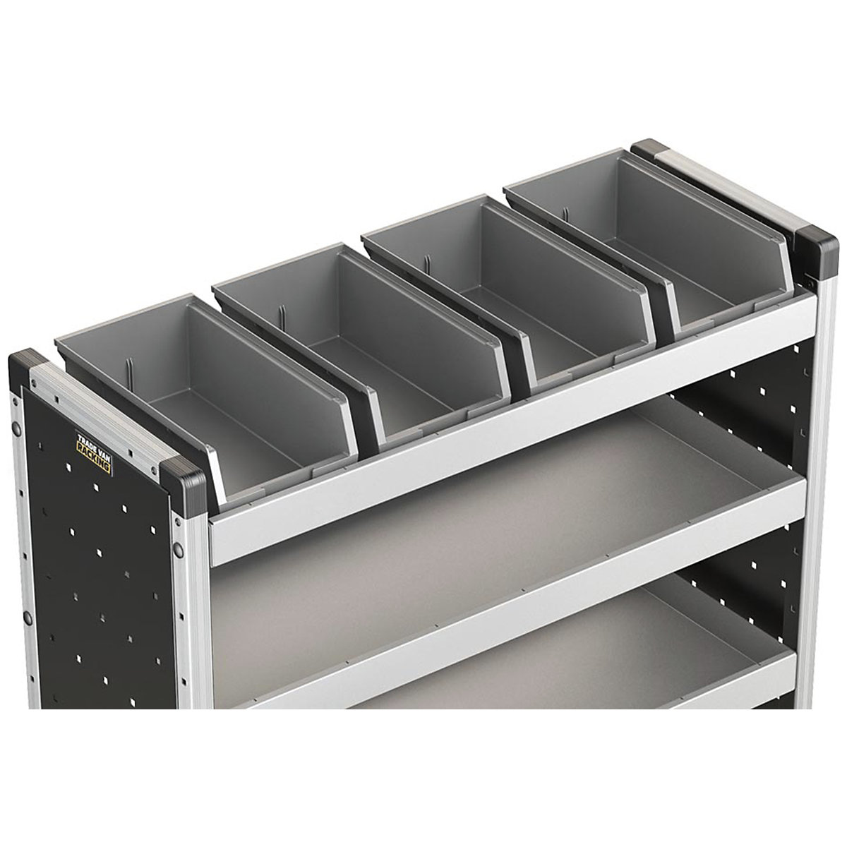 Van Guard Van Racking Plastic Bins & Rubber Matting