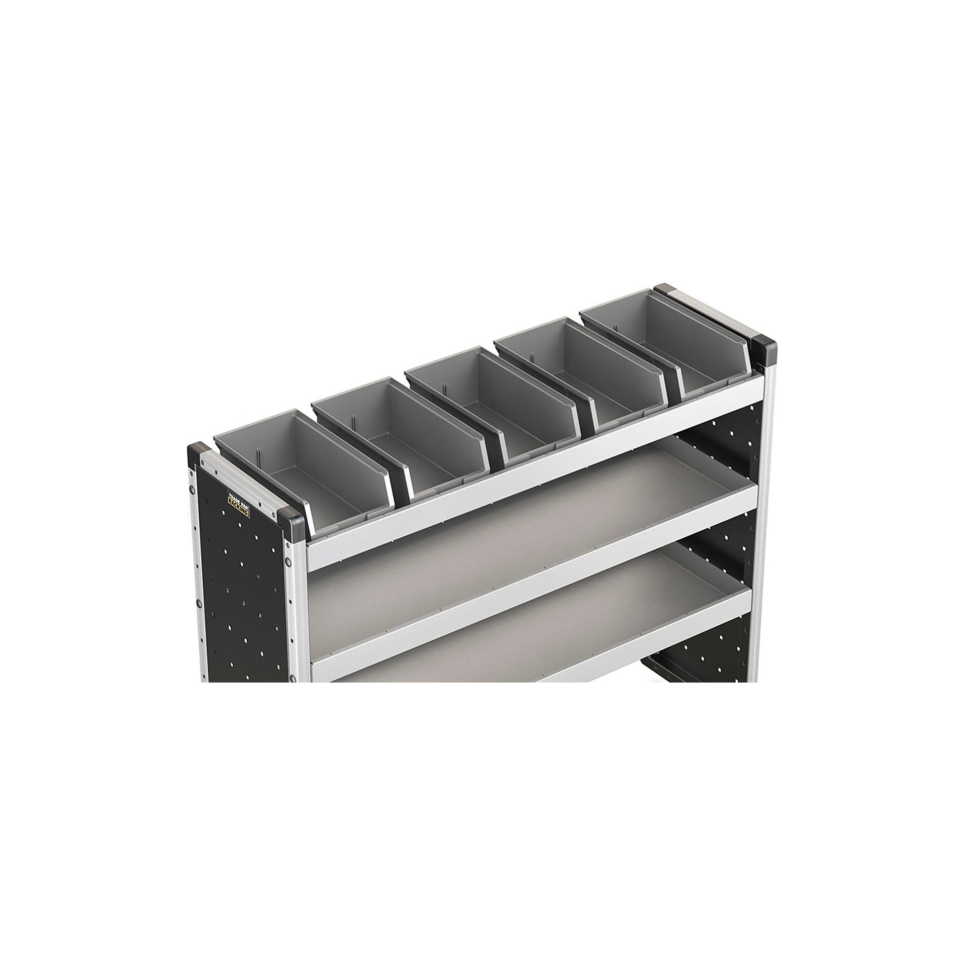 Van?Guard Van Racking with Plastic Bins & Matting | BiGDUG