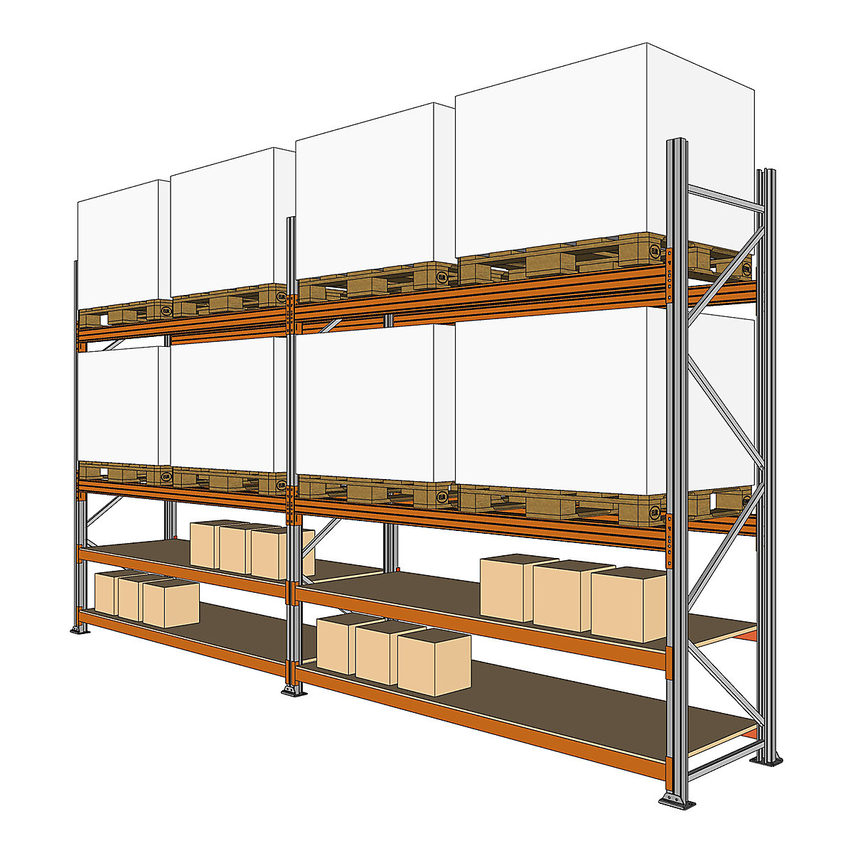 BiGDUG Pallet Racking Kits With Picking Levels
