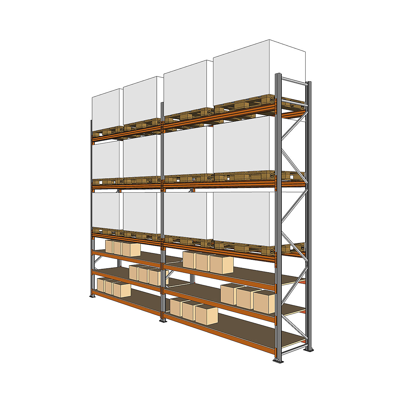 BiGDUG Pallet Racking Hybrid Kit, with 3x 18mm Chipboard Hand-Picking ...
