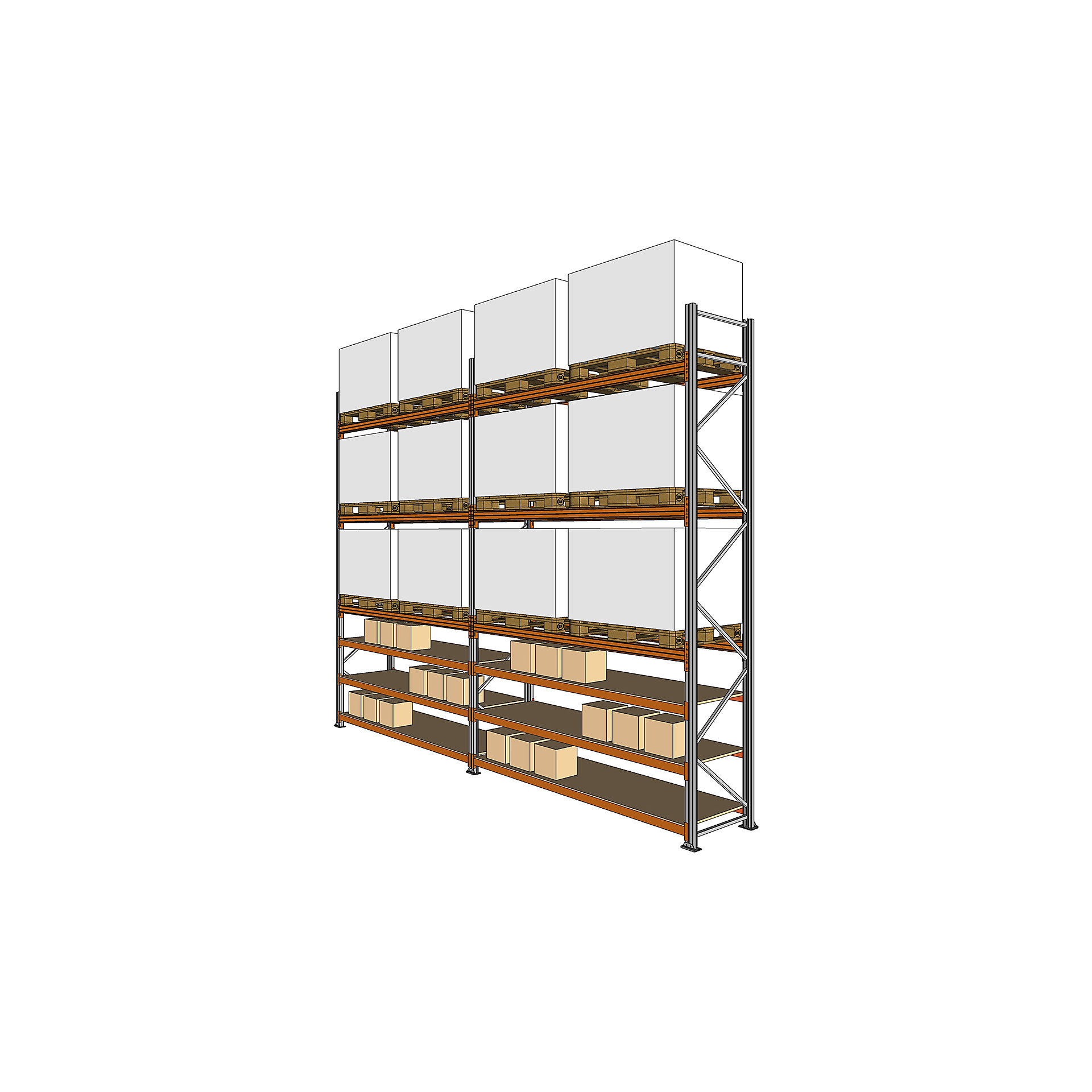 BiGDUG Pallet Racking Hybrid Kit, with 3x 18mm Chipboard Hand-Picking ...