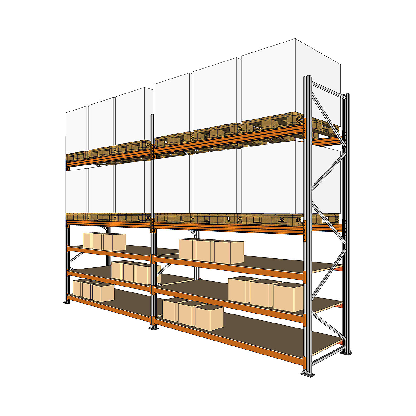 BiGDUG Pallet Racking Kits with Picking Levels | BiGDUG