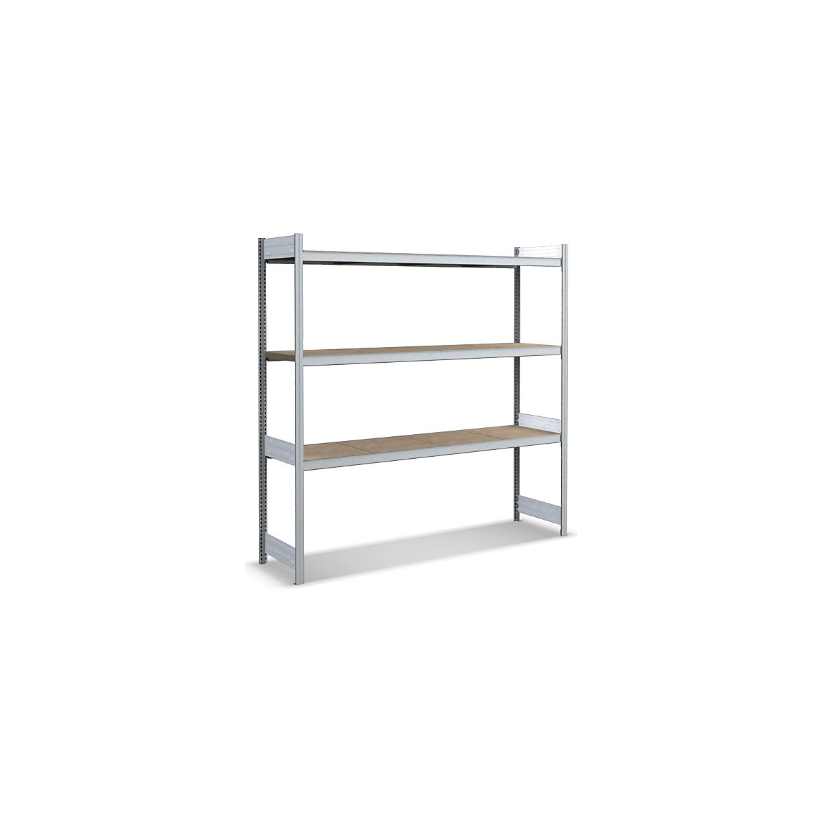 BiGDUG 350kg Longspan Shelving, BiGDUG 350kg Longspan Shelving, BiGDUG 350kg Longspan Shelving | 2000h x 1500w x 500d mm | Starter Bay | 3 Chipboard Levels-1