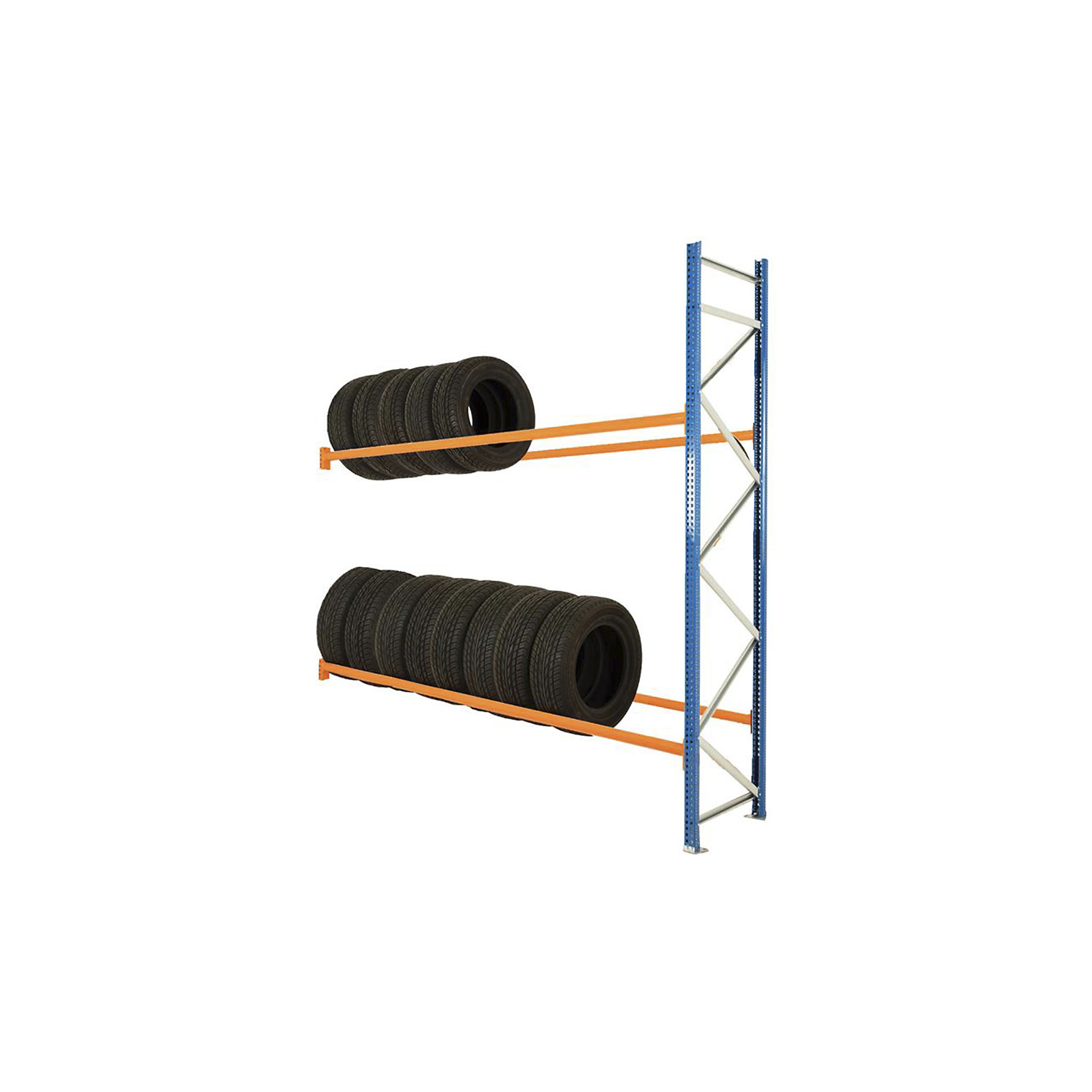 BiGDUG Longspan Tyre Racking Extension Bay | 2 Levels