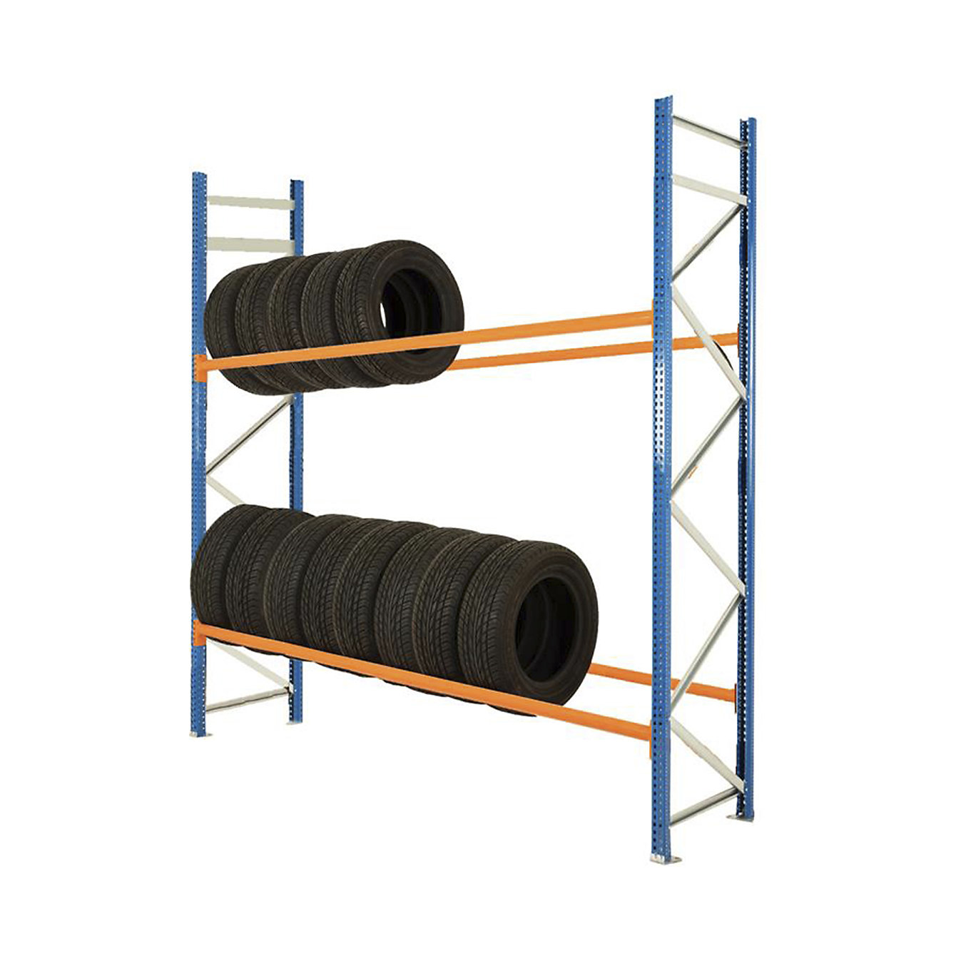 Starter Racking BiGDUG Longspan Tyre Racking Extension Bay | 2 Levels