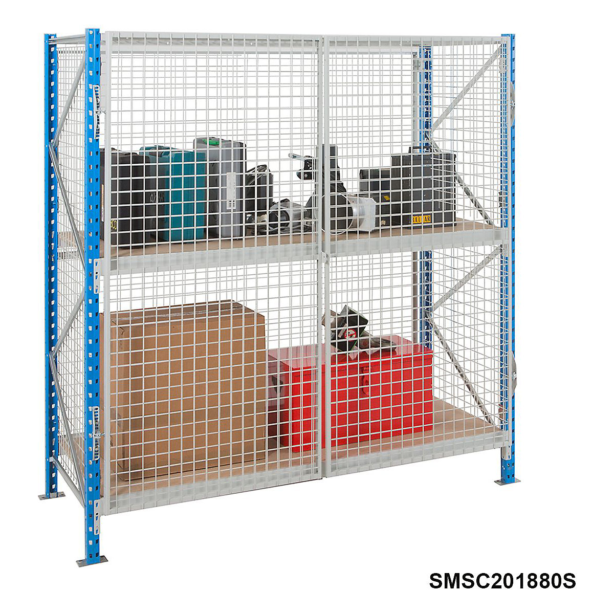 Secure Mesh Longspan Shelving with Chipboard Levels (Product illustration 4)-3