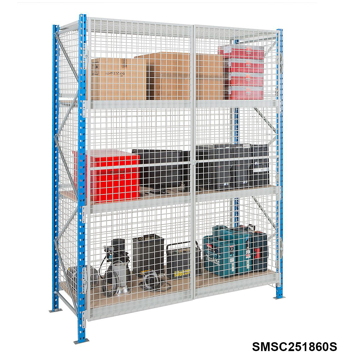 Secure Mesh Longspan Shelving with Chipboard Levels (Product illustration 5)-4