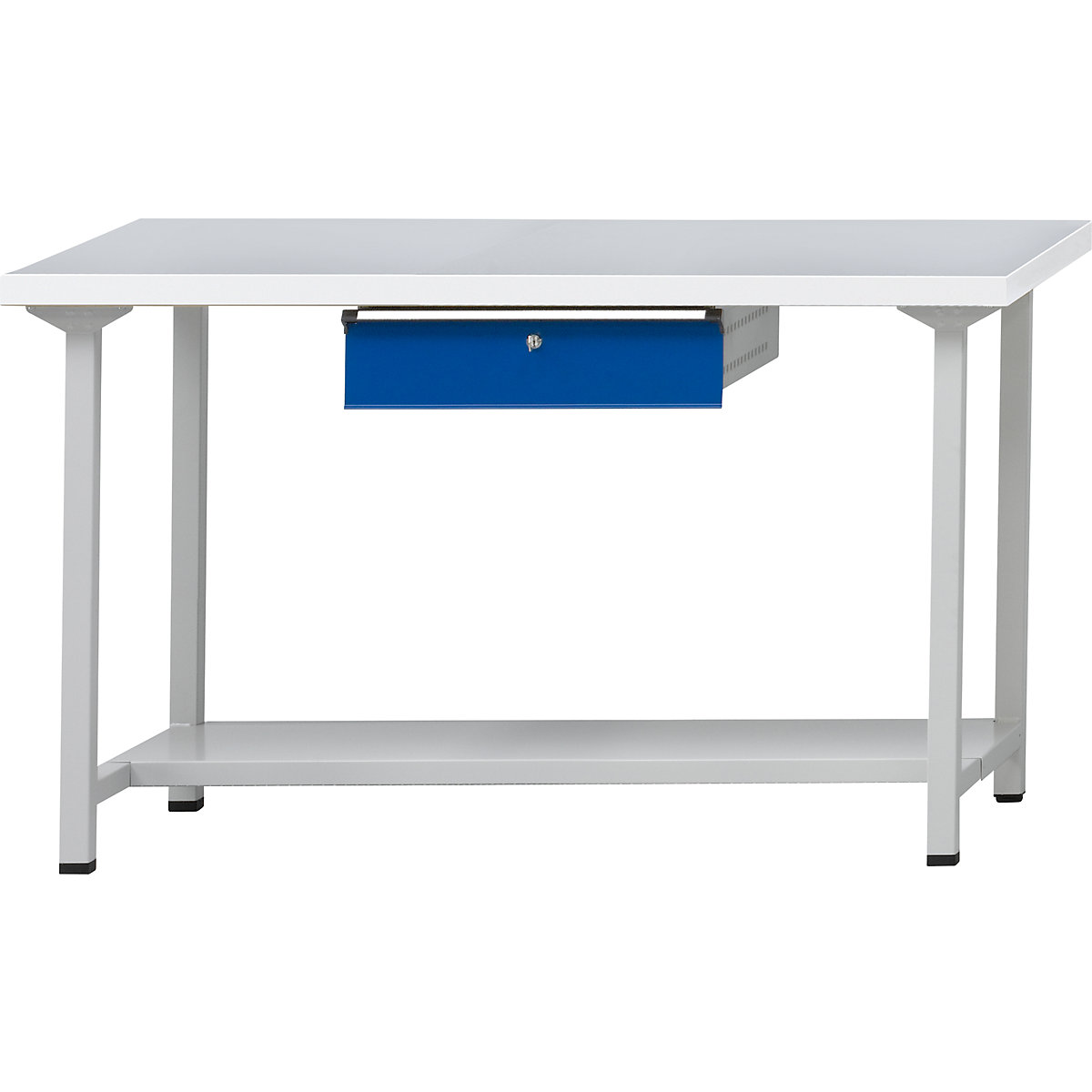 ANKE – Radna klupa, konstrukcija s postoljem, 1 ladica, 1 polica za odlaganje, širina 1500 mm, visina 890 mm, univerzalna ploča