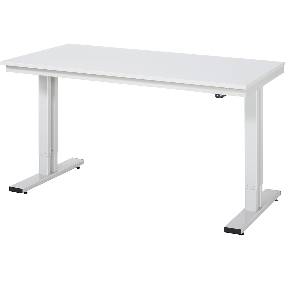 Radni stol, s mogućnošću električnog namještanja visine – RAU, melaminska ploča, nosivost 300 kg, ŠxD 1500 x 800 mm-6