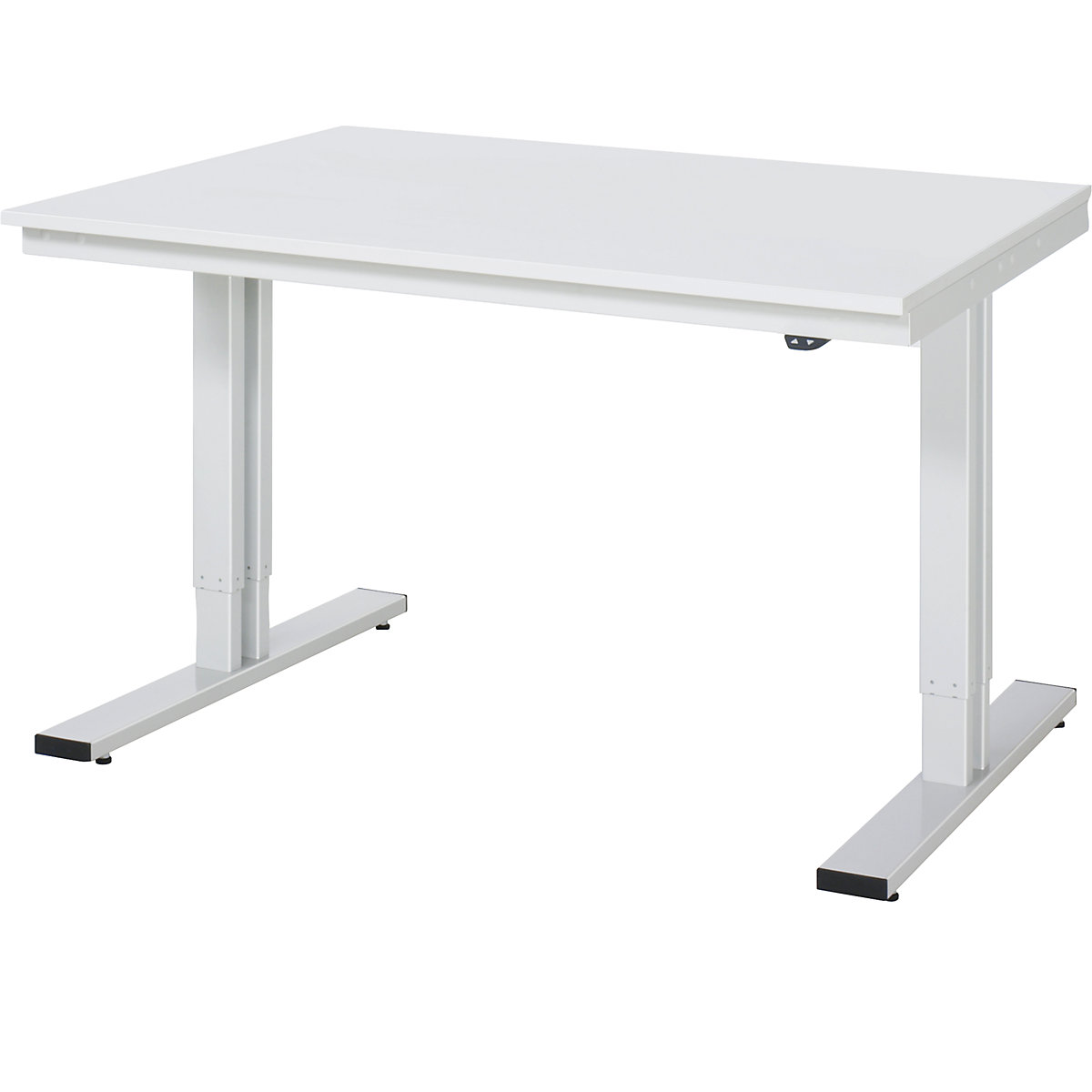Radni stol, s mogućnošću električnog namještanja visine – RAU, melaminska ploča, nosivost 300 kg, ŠxD 1250 x 1000 mm-14