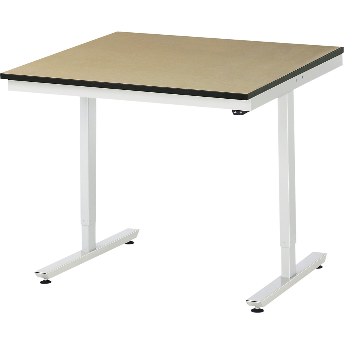 Radni stol, s mogućnošću električnog namještanja visine – RAU, ploča od MDF-a, nosivost 150 kg, ŠxD 10000 x 1000 mm-6