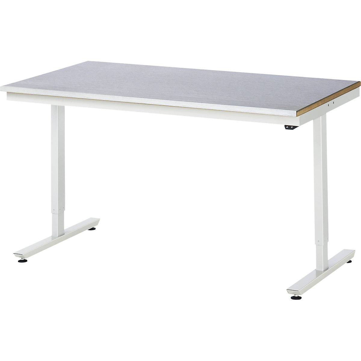 Radni stol, s mogućnošću električnog namještanja visine – RAU, čelična obloga, nosivost 150 kg, ŠxD 1500 x 800 mm-8